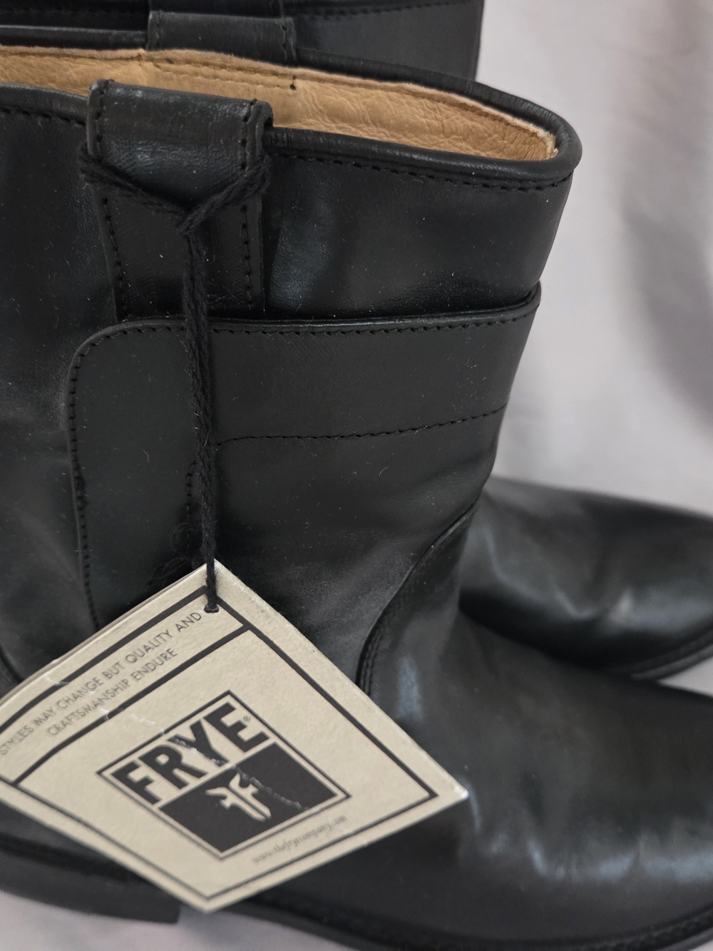 FRYE Black Leather Mid-Calf Boots